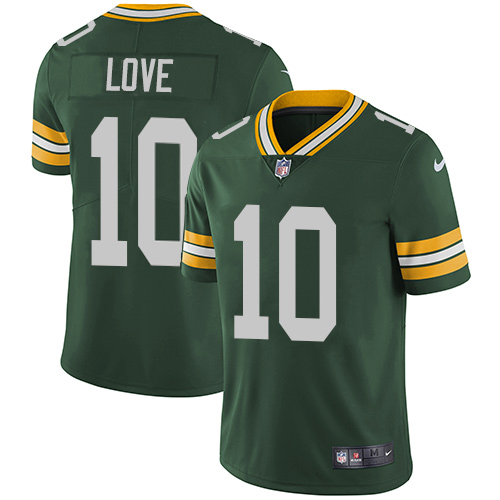Packers #10 Jordan Love Green Team Color Men's Stitched Vapor Untouchable Limited Jersey