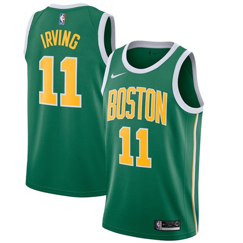Boston Celtics #11 Kyrie Irving Green Swingman Earned Edition Jersey Mens