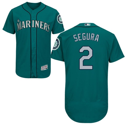 Seattle Mariners #2 Jean Segura Green Flexbase Authentic Collection Stitched Jersey Men's