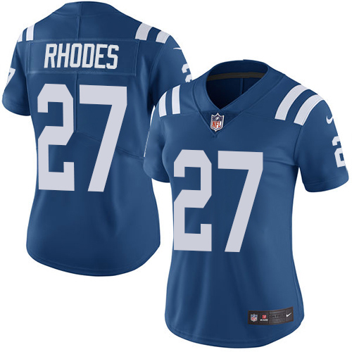 Indianapolis Colts #27 Xavier Rhodes Royal Blue Team Color Women's Stitched Vapor Untouchable Limited Jersey Womens