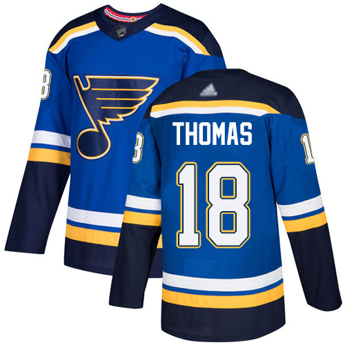 Adidas St. Louis Blues #18 Robert Thomas Blue Home Authentic Stitched Jersey Men's