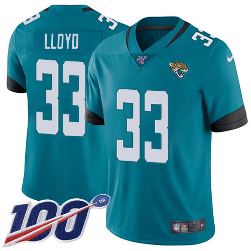Jaguars #33 Devin Lloyd Teal Green Alternate Youth Stitched 100th Season Vapor Limited Jersey