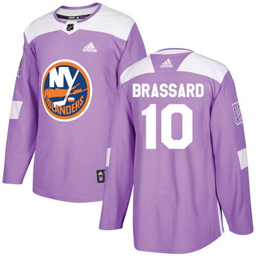 Adidas New York Islanders #10 Derek Brassard Purple Authentic Fights Cancer Stitched Jersey Men's