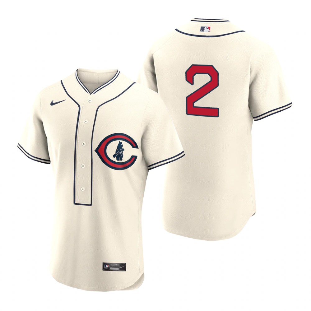 Chicago Cubs #2 Nico Hoerner Men's 2022 Field Of Dreams Authentic Jersey - Cream