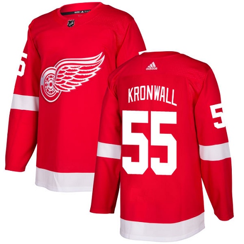 Adidas Detroit Red Wings #55 Niklas Kronwall Red Home Authentic Stitched Youth Jersey Youth