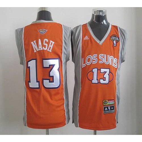 Phoenix Suns #13 Steve Nash Orange Latin Nights Stitched Jersey Mens