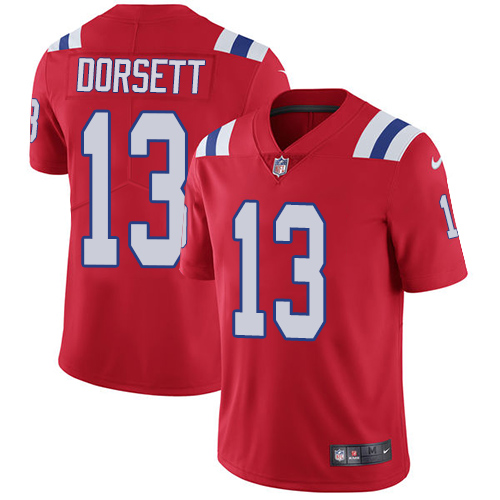 New England Patriots #13 Phillip Dorsett Red Alternate Youth Stitched Vapor Untouchable Limited Jersey Youth