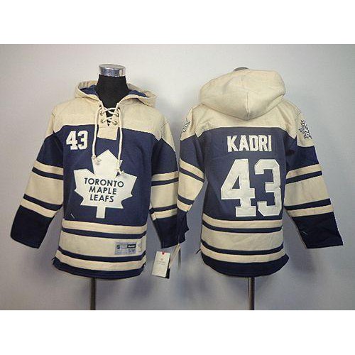 Maple Toronto Maple Leafs #43 Nazem Kadri Blue Sawyer Hooded Sweatshirt Stitched Youth Jersey Youth