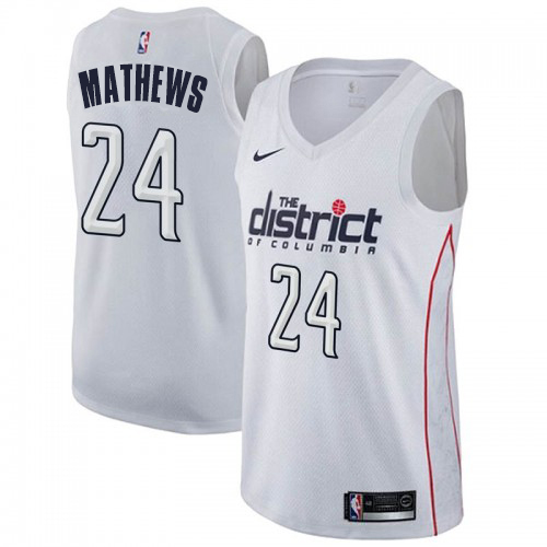 Washington Wizards #24 Garrison Mathews White Womens Swingman City Edition Jersey Womens