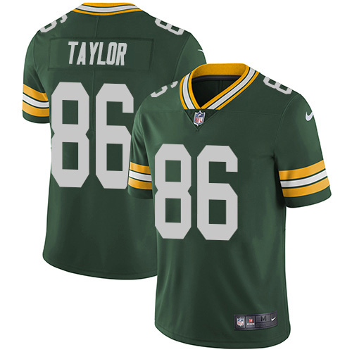 Green Bay Packers #86 Malik Taylor Green Team Color Men's Stitched Vapor Untouchable Limited Jersey Men's
