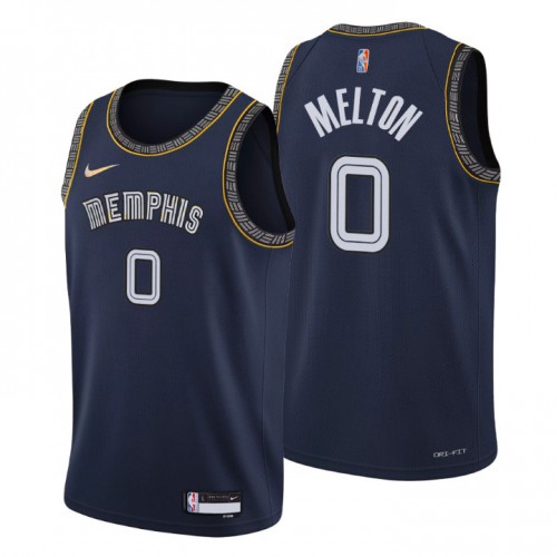 Memphis Memphis Grizzlies #0 De Anthony Melton Mens Navy 2021/22 Swingman Jersey - City Edition Mens