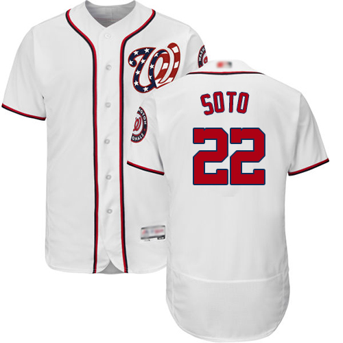 Washington Nationals #22 Juan Soto White Flexbase Authentic Collection Stitched Jersey Men's