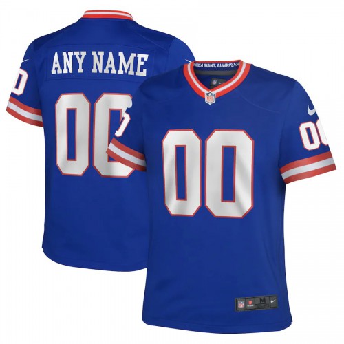 Youth New York Giants Royal Classic Custom Game Jersey