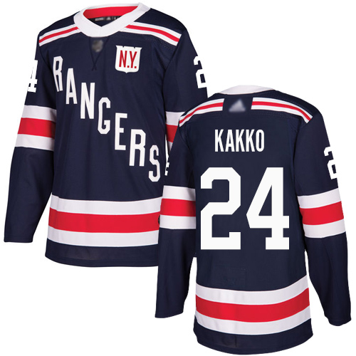 Adidas New York Rangers #24 Kaapo Kakko Navy Blue Authentic 2018 Winter Classic Stitched Jersey Men's