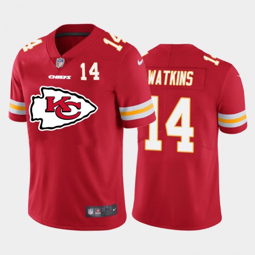 Kansas City Kansas City Chiefs #14 Sammy Watkins Red Men's Big Team Logo Player Vapor Limited Jersey Men's