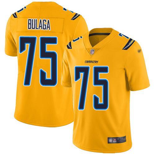 Los Angeles Chargers #75 Bryan Bulaga Gold Men's Stitched Limited Inverted Legend Jersey Men's