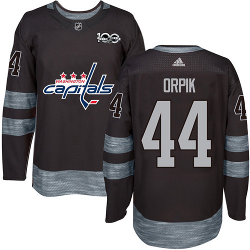 Adidas Washington Capitals #44 Brooks Orpik Black 1917-2017 100th Anniversary Stitched Jersey Men's