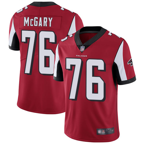 Atlanta Falcons #76 Kaleb McGary Red Team Color Youth Stitched Vapor Untouchable Limited Jersey Youth