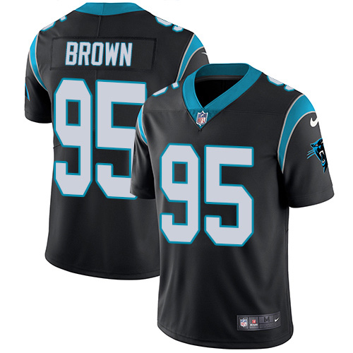 Carolina Panthers #95 Derrick Brown Black Team Color Men's Stitched Vapor Untouchable Limited Jersey Men's