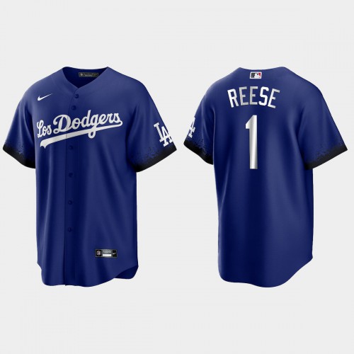 Los Angeles Los Angeles Dodgers #1 Pee Wee Reese Men's 2021 City Connect Game Jersey Royal Men's