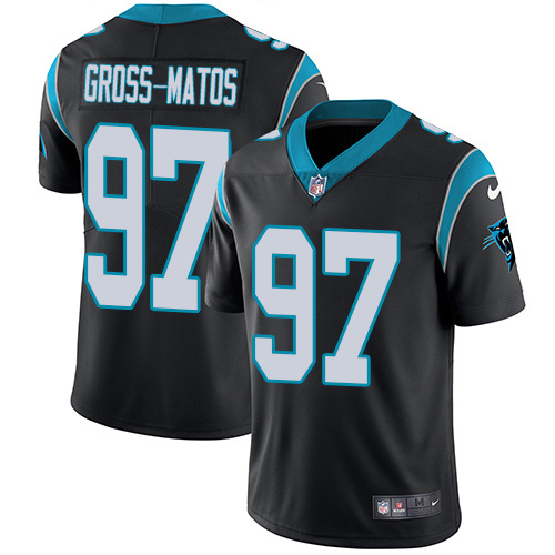 Carolina Panthers #97 Yetur Gross-Matos Black Team Color Men's Stitched Vapor Untouchable Limited Jersey Men's