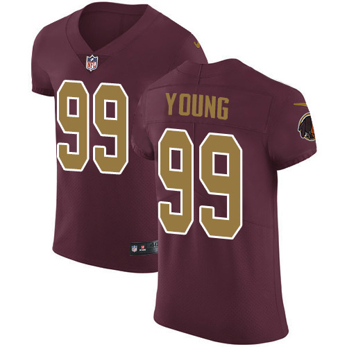 Commanders #99 Chase Young Burgundy Red Alternate Men's Stitched New Elite Jersey