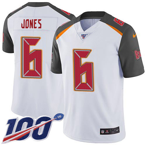Buccaneers #6 Julio Jones White Youth Stitched 100th Season Vapor Untouchable Limited Jersey
