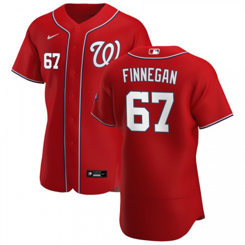 Washington Washington Nationals #67 Kyle Finnegan Men's Red Alternate 2020 Authentic Player Jersey Men's