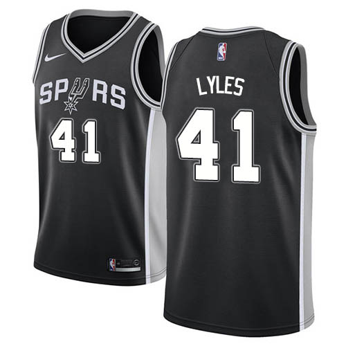 San Antonio Spurs #41 Trey Lyles Black Youth Swingman Icon Edition Jersey Youth