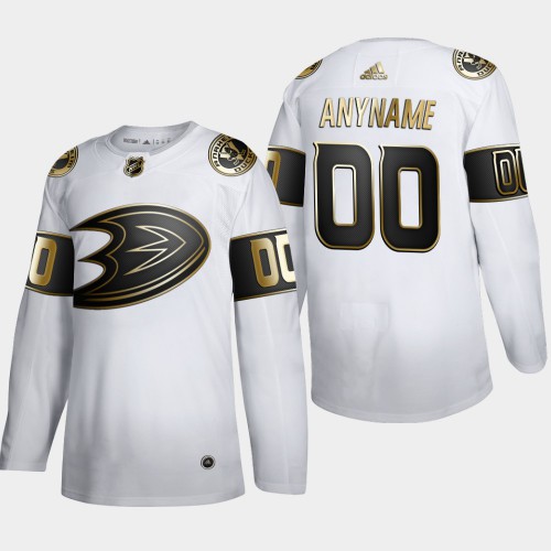 Anaheim Ducks Custom Men's Adidas White Golden Edition Limited Stitched Jersey