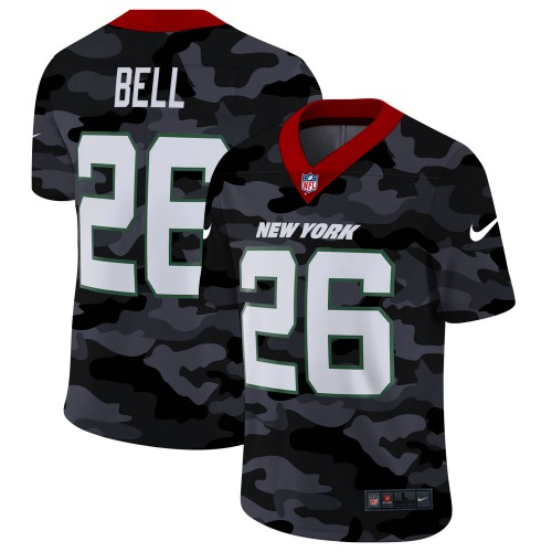 New York New York Jets #26 Le'Veon Bell Men's 2020 Black CAMO Vapor Untouchable Limited Stitched Jersey Men's