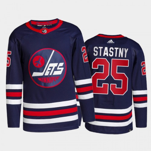 Adidas Winnipeg Jets #25 Paul Stastny Men's 2021-22 Alternate Authentic Jersey - Navy Men's