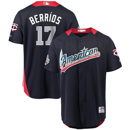 Minnesota Twins #17 Jose Berrios Navy Blue 2018 All-Star American League Stitched Jersey Men's