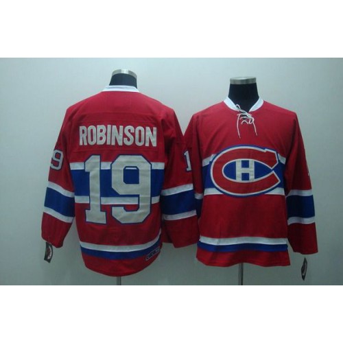 Montreal Canadiens #19 Larry Robinson Stitched Red CH CCM Throwback Jersey Men's