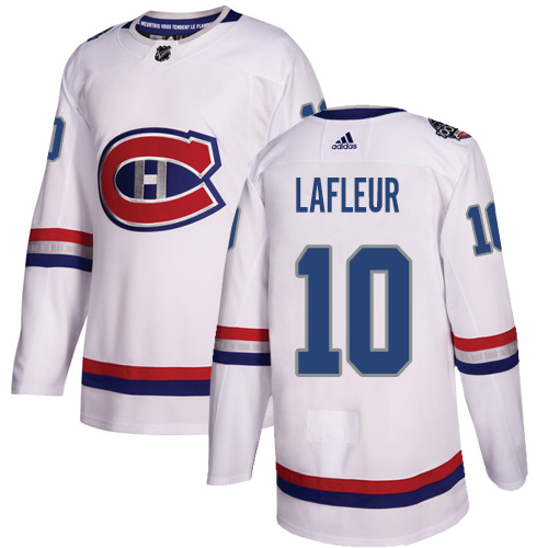 Adidas Montreal Canadiens #10 Guy Lafleur White Authentic 2017 100 Classic Stitched Youth Jersey Youth