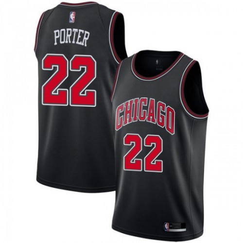 Chicago Bulls #22 Otto Porter Jr Black Swingman City Edition 2018/19 Jersey Mens