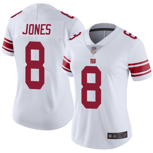 Giants #8 Daniel Jones White Women's Stitched Vapor Untouchable Limited Jersey