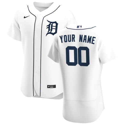 Detroit Tigers Custom Men's White Home 2020 Authentic Player Jersey