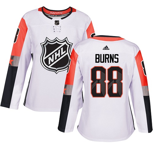 Adidas San Jose Sharks #88 Brent Burns White 2018 All-Star Pacific Division Authentic Women's Stitched Jersey Womens
