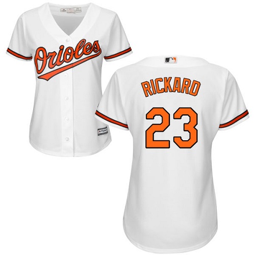 Baltimore Orioles #23 Joey Rickard White Home Women's Stitched Jersey Womens