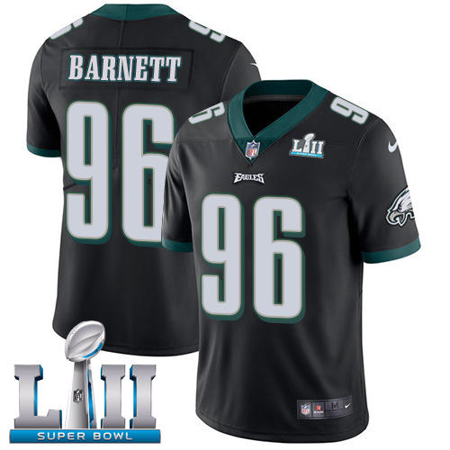 Philadelphia Eagles #96 Derek Barnett Black Alternate Super Bowl LII Youth Stitched Vapor Untouchable Limited Jersey Youth
