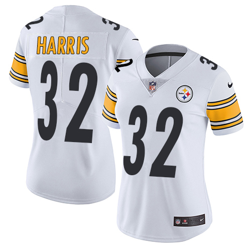 Steelers #32 Franco Harris White Women's Stitched Vapor Untouchable Limited Jersey