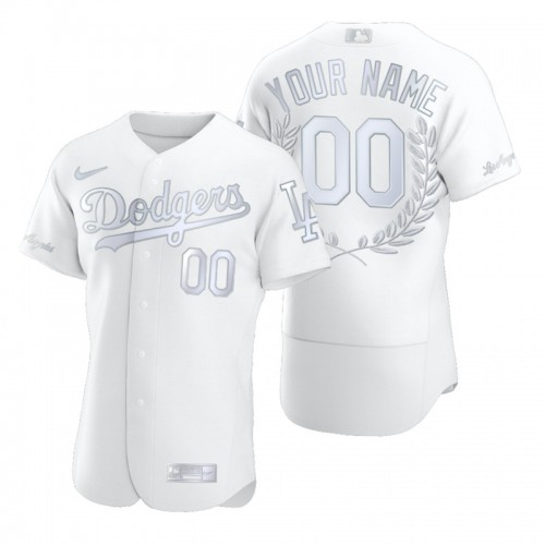 Los Angeles Dodgers Custom Men's Platinum MVP Limited Player Edition Jersey