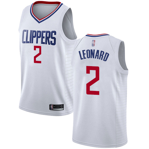 Los Angeles Clippers #2 Kawhi Leonard White Swingman Association Edition Jersey Mens