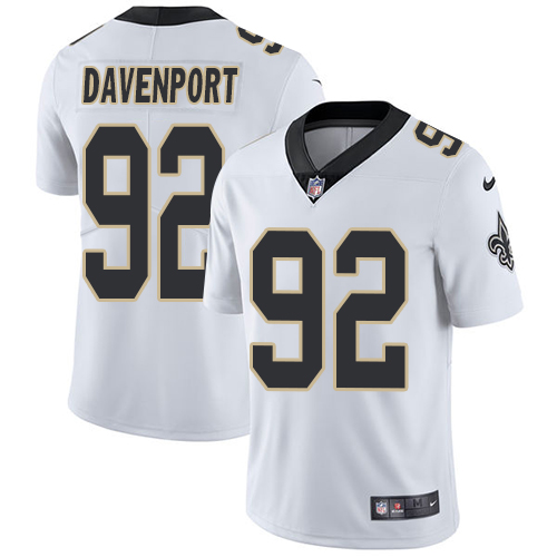 New Orleans Saints #92 Marcus Davenport White Men's Stitched Vapor Untouchable Limited Jersey Men's
