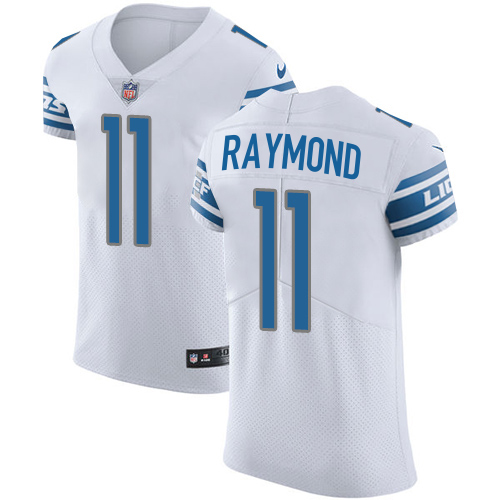 Lions #11 Kalif Raymond White Men's Stitched New Elite Jersey