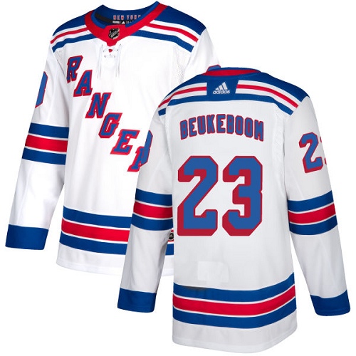 Adidas New York Rangers #23 Jeff Beukeboom White Away Authentic Stitched Jersey Men's