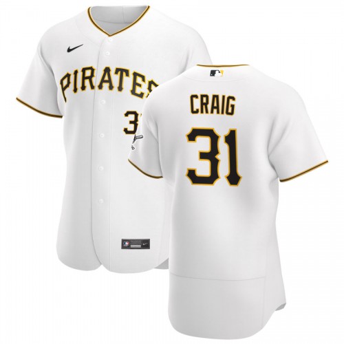 Pittsburgh Pittsburgh Pirates #31 Will Craig Men's White Home 2020 Authentic Player Jersey Men's