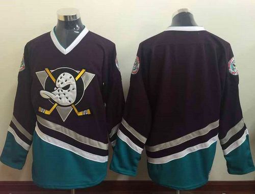 Ducks Blank Purple/Turquoise CCM Throwback Stitched Jersey