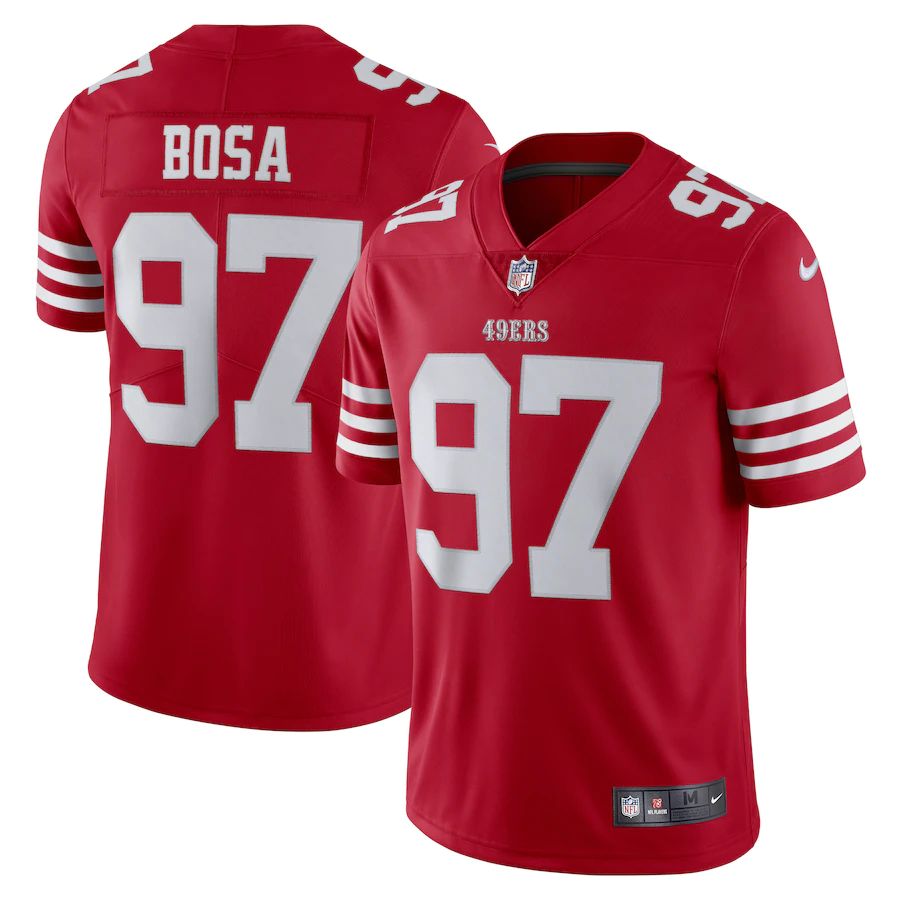 San Francisco 49ers #97 Nick Bosa Scarlet Men's 2022-23 Limited Stitched Vapor Untouchable Jersey